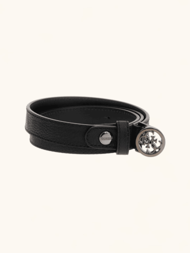 Cinturón Guess Negro Hebilla Gris