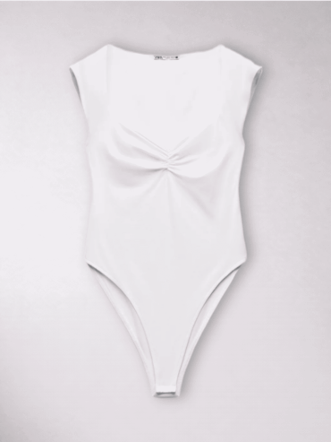 Body Blanco Escote Zara