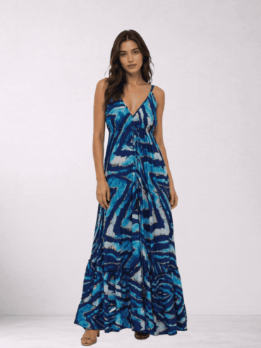 Vestido BLE Azul Oscuro con Dorado