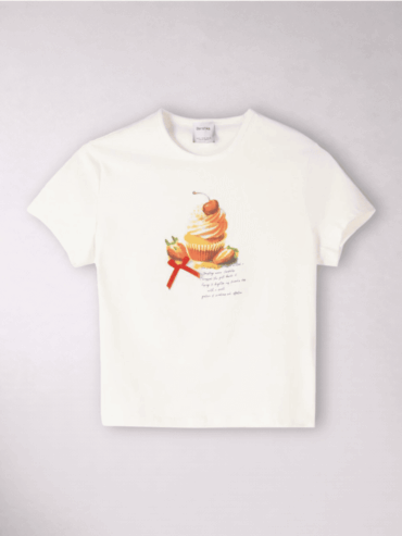 Camiseta Corta Blanca Ponqué