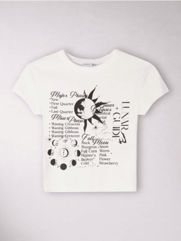 Camiseta Corta Blanco y Negro