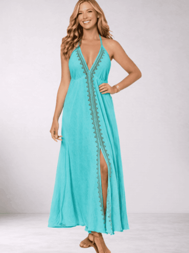 Vestido de Lino Turquesa