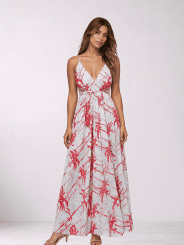 Vestido BLE Blanco con Rojo