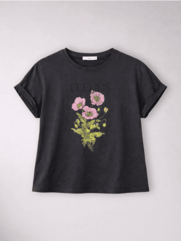 Camiseta Gris Verde y Rosado