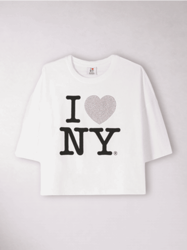 Camiseta Corta Blanco Negro y Rojo