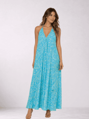 Vestido BLE Turquesa con Dorado
