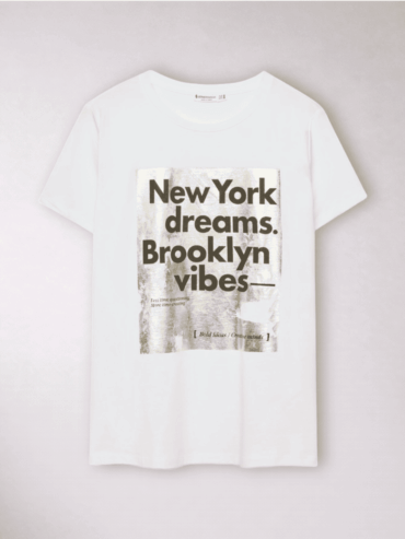 Camiseta Blanca Dorado