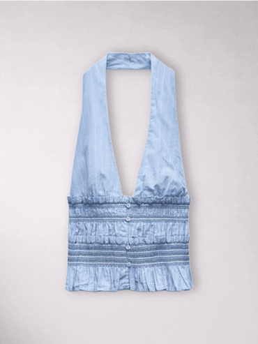 Tank Top Azul Escote Zara