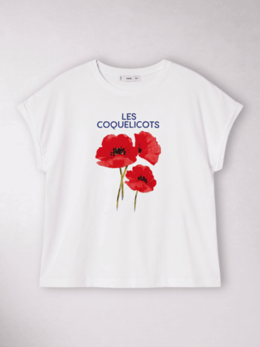 Camiseta Blanca Flor MNG