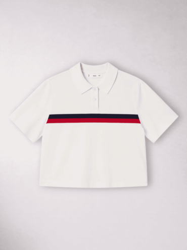 Camiseta Blanca Botones Rayas