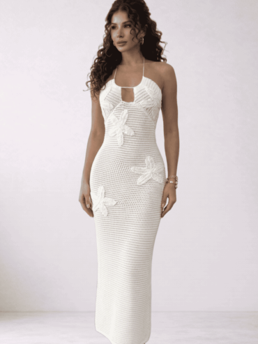 Vestido Largo Tejido Crochet
