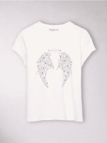 Camiseta Blanca Alas de Ángel