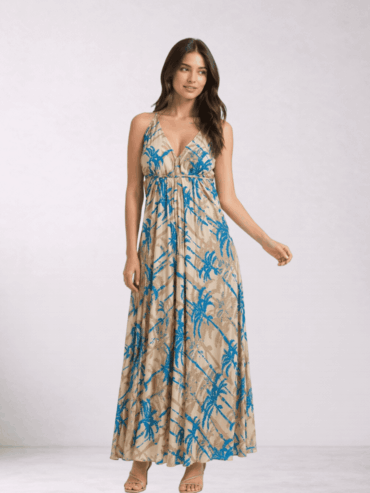 Vestido BLE Beige con Azul