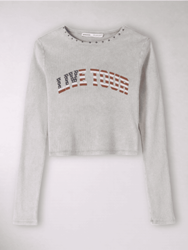 Camiseta Manga Larga Gris