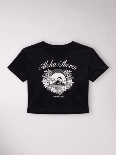 Camiseta Corta Negro y Blanco