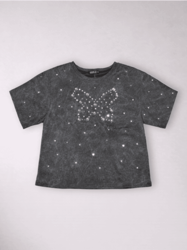 Camiseta Corta Perla y Pedrería