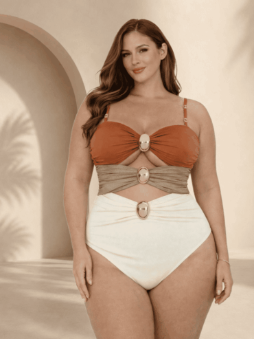 Traje de Baño Entero Aberturas Marrón