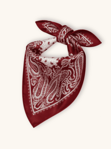 Bandana Paisley Rojo Burdeos