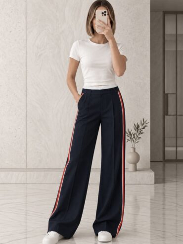 Pantalón Vestir Azul Marino Zara