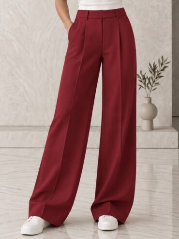 Pantalón de Vestir Rojo Zara