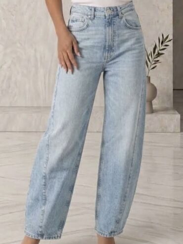 Pantalón Jean Pierna de Barril Zara