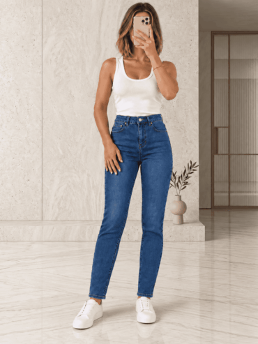 Pantalón Skinny Azul Medio Kalestesia