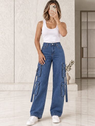 Pantalón Cargo con Tiras Salvaje