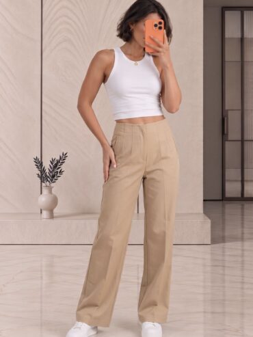 Pantalón de Vestir Caqui Café7