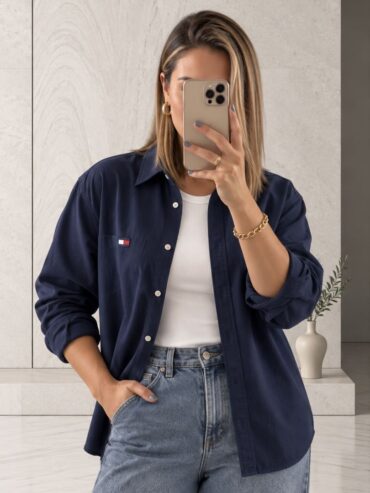Camisa Azul Marino Tommy Hilfiger