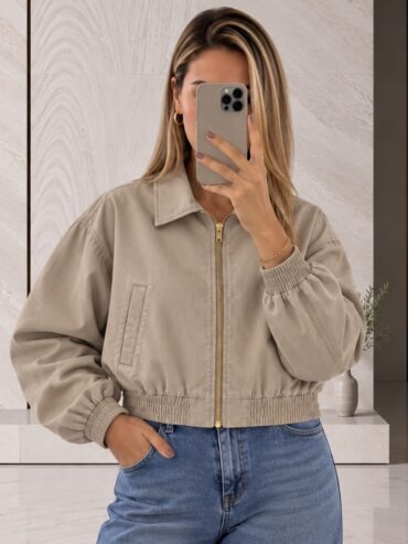 Chaqueta Corta Beige Essencia
