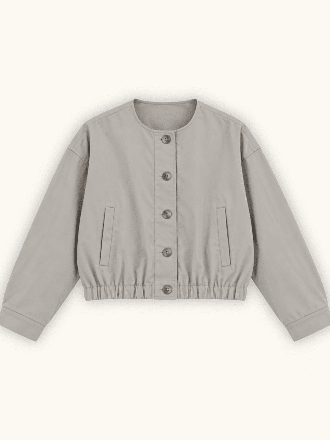 Chaqueta Corta Gris Stradivarius - Imagen 2