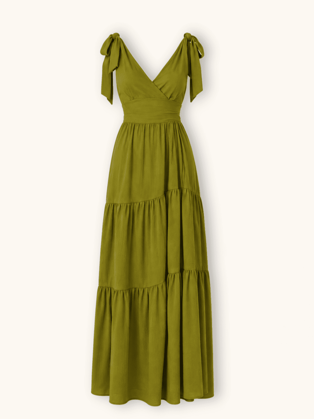 Vestido Maxi Verde Oliva - Imagen 3