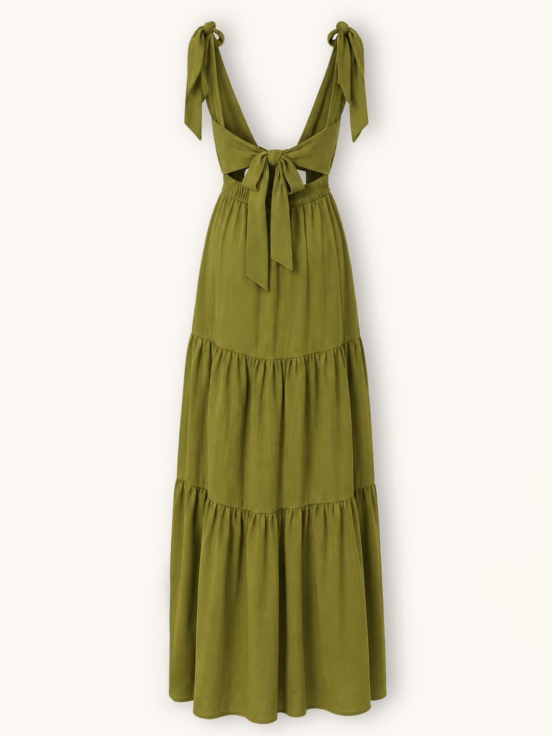 Vestido Maxi Verde Oliva - Imagen 4