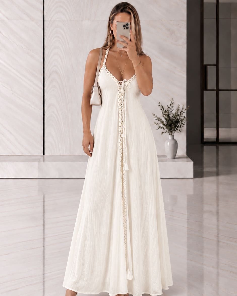 Vestido Largo Crudo BLE