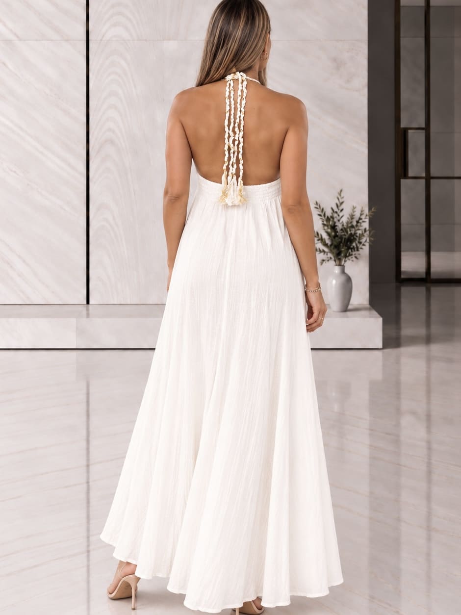 Vestido Largo Crudo BLE - Imagen 2