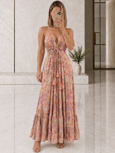 Vestido Maxi Melocotón & Malva