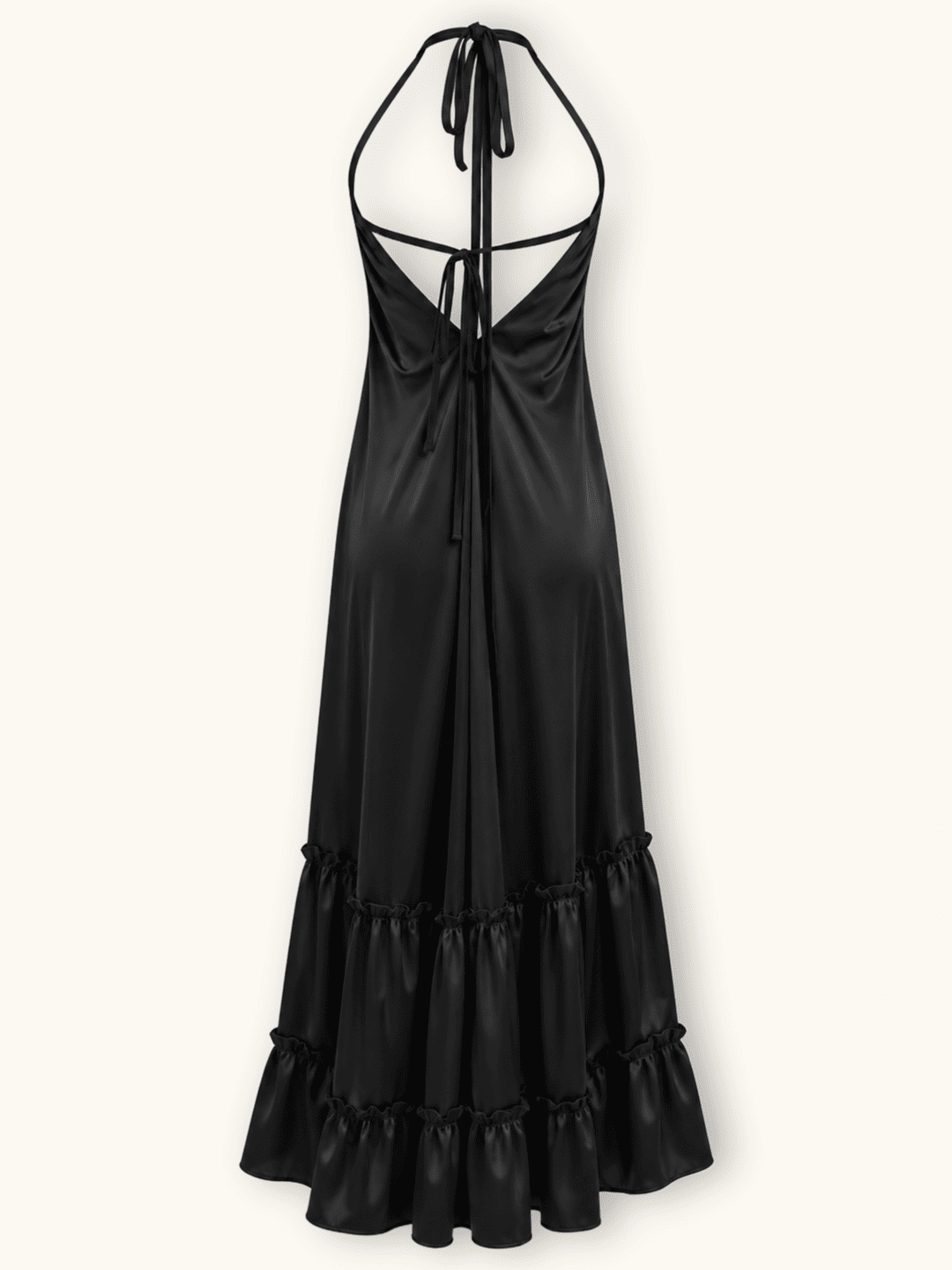 Vestido Satén Negro - Imagen 4