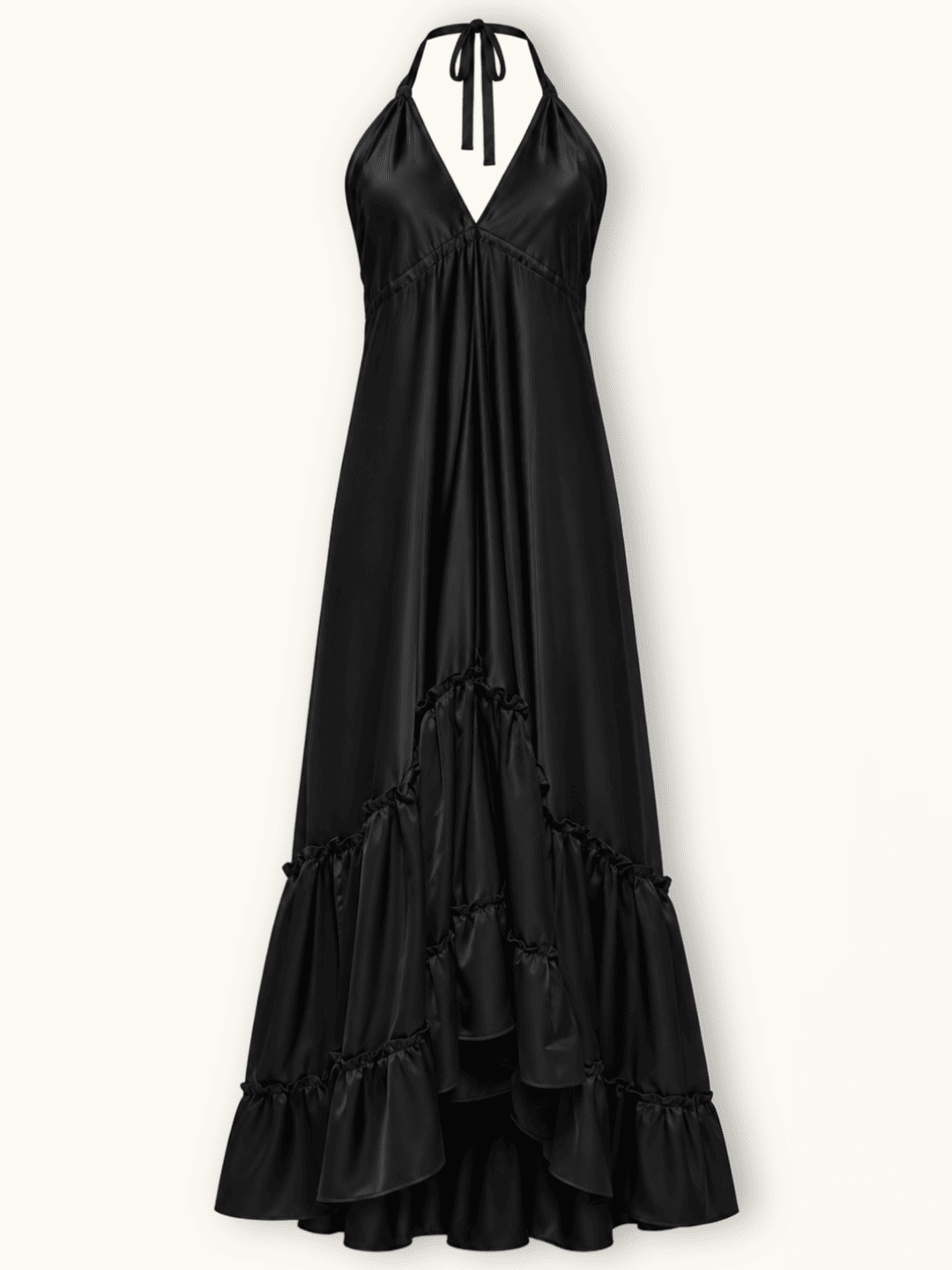 Vestido Satén Negro - Imagen 3