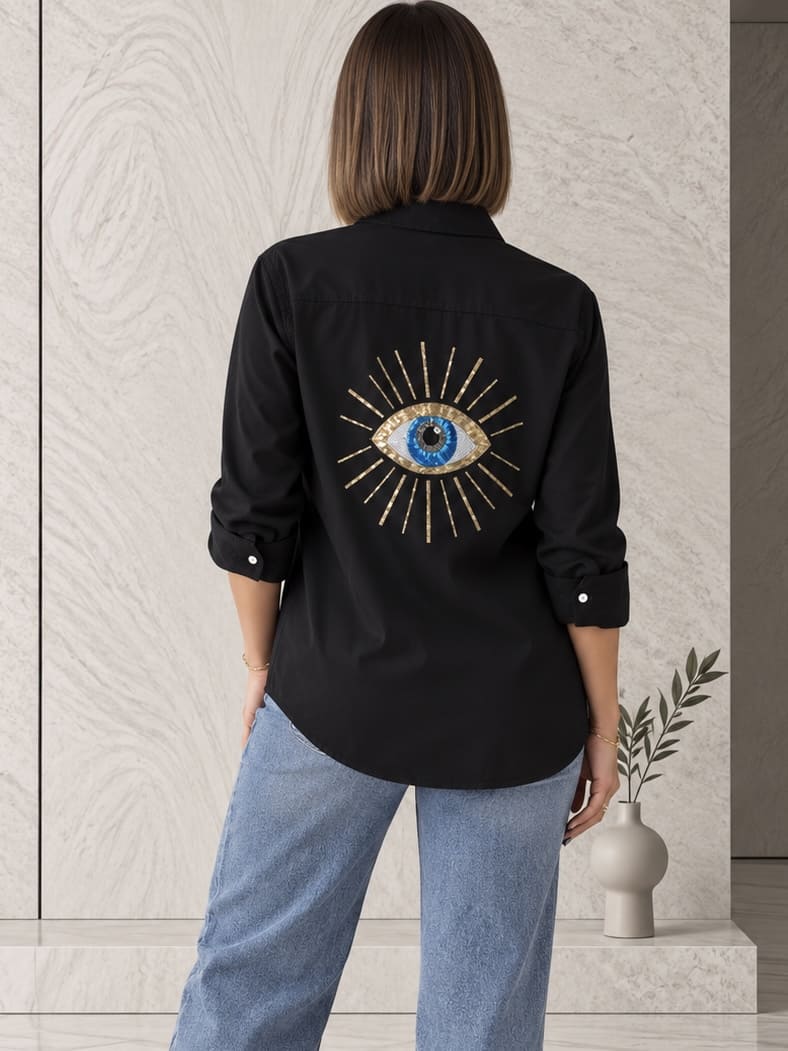 Camisa Negra Ojo Místico - Imagen 2