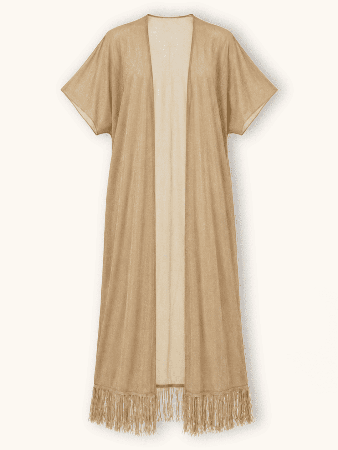 Caflan Largo Beige Dorado - Imagen 3