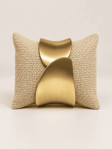Brazalete Cuff Dorado Dos Solapas