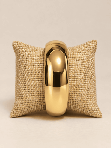 Brazalete Dorado Silueta Abombada