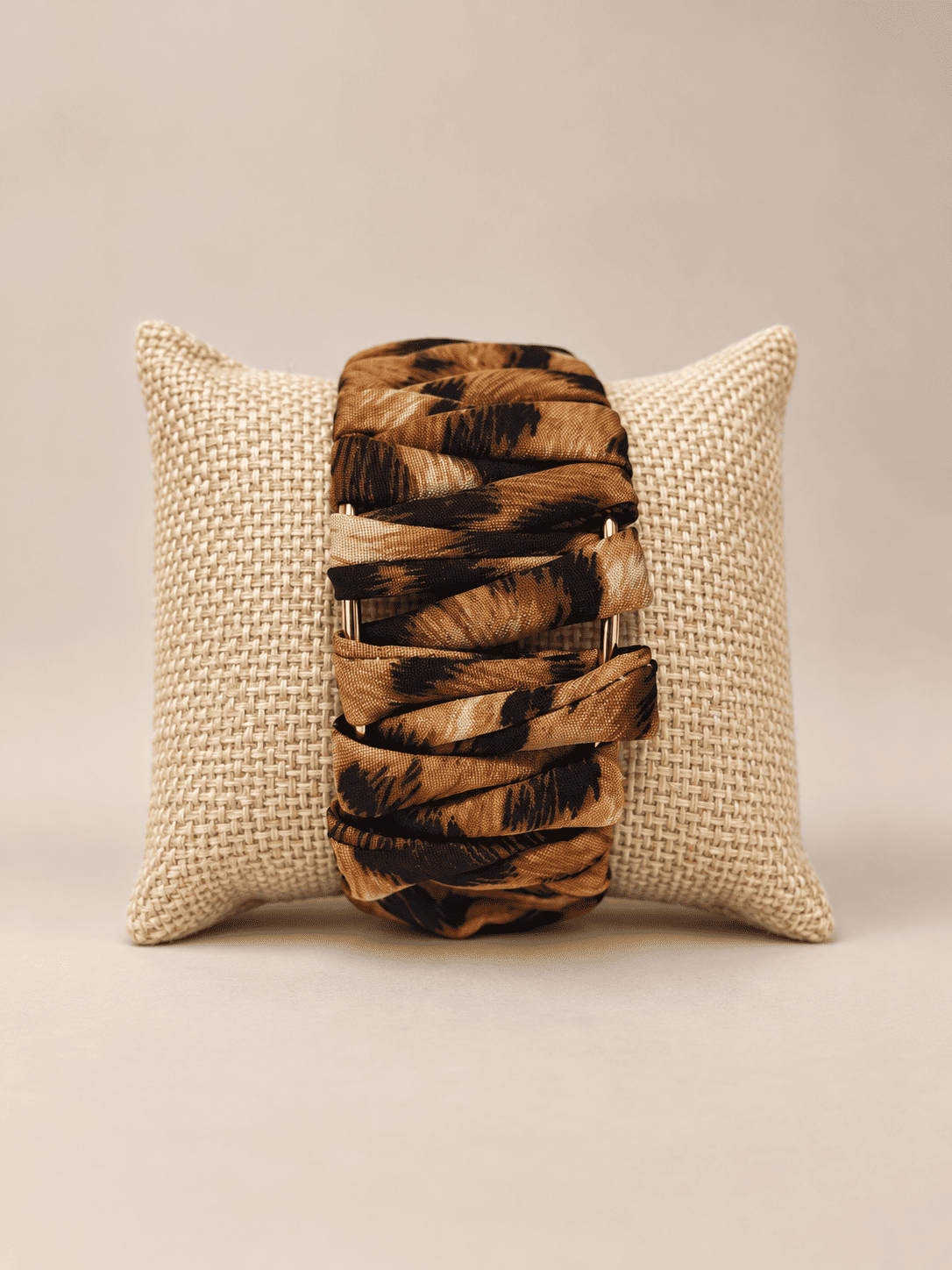 Brazalete Dorado Ancho Animal Print
