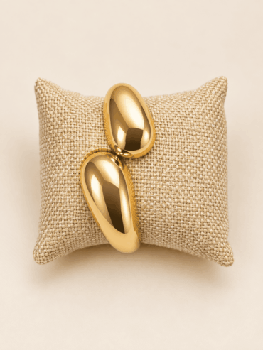 Brazalete Dorado Doble Lágrima
