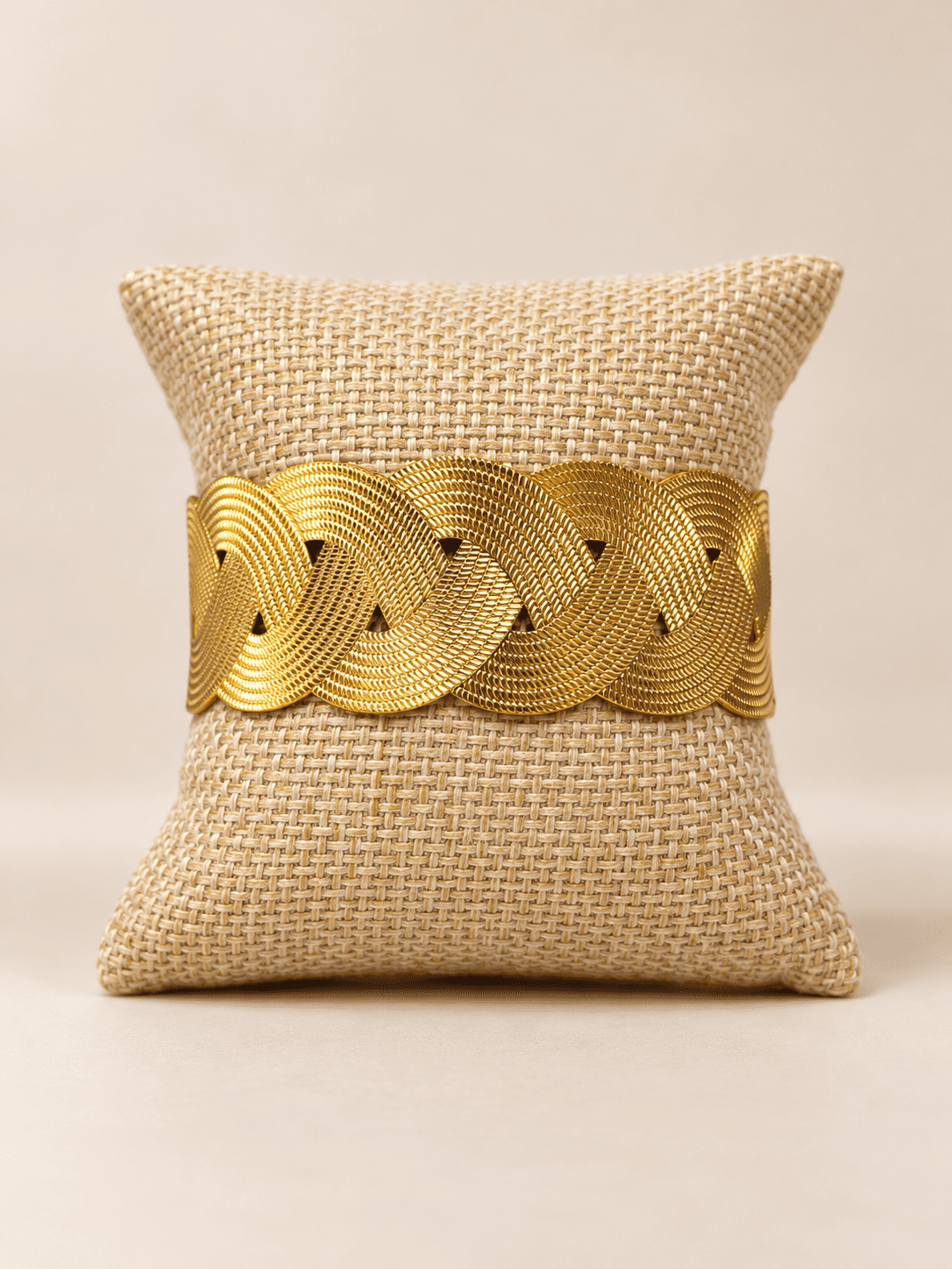 Brazalete Dorado Malla Trenzada