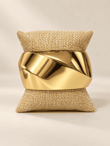 Brazalete Dorado Efecto Torcido