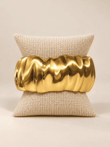 Brazalete Dorado Textura Plisada