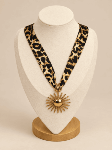 Collar Leopardo & Sol Dorado