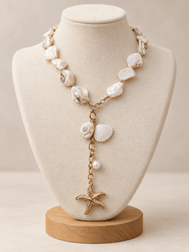 Collar Perlas & Conchas Marinas